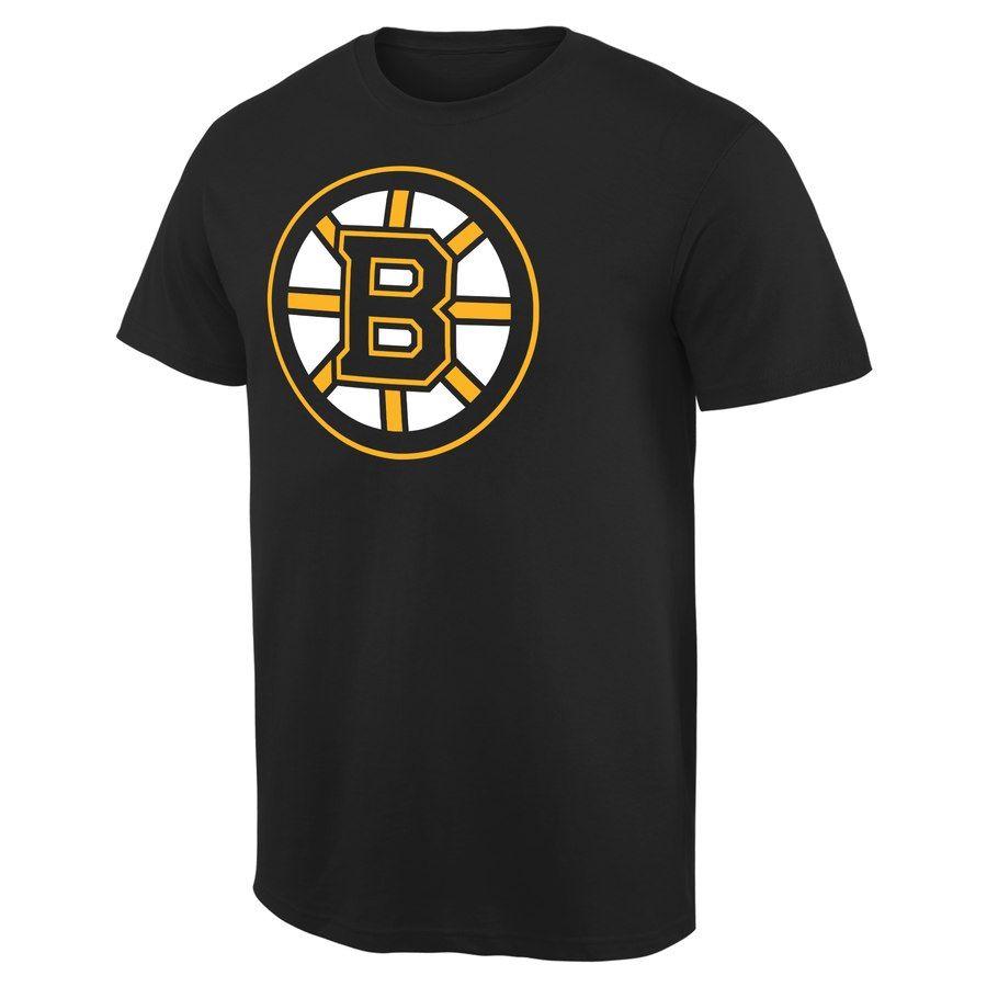 Boston T Logo - Black Boston Bruins Fan Big Logo T Shirt