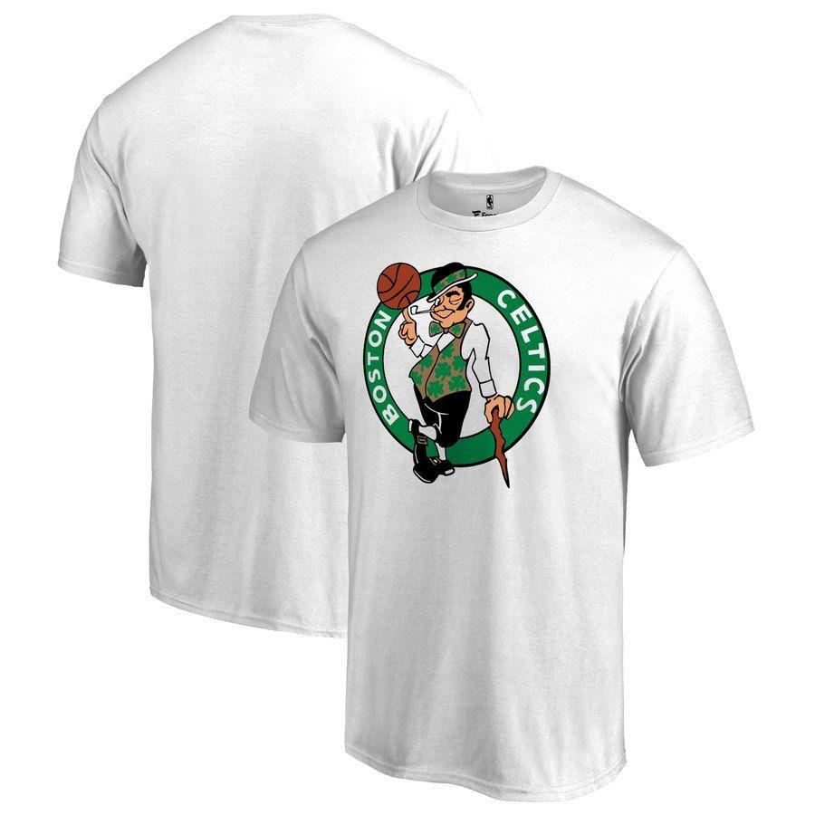 Boston T Logo - Men's Boston Celtics Fanatics Branded White Primary Logo T-Shirt