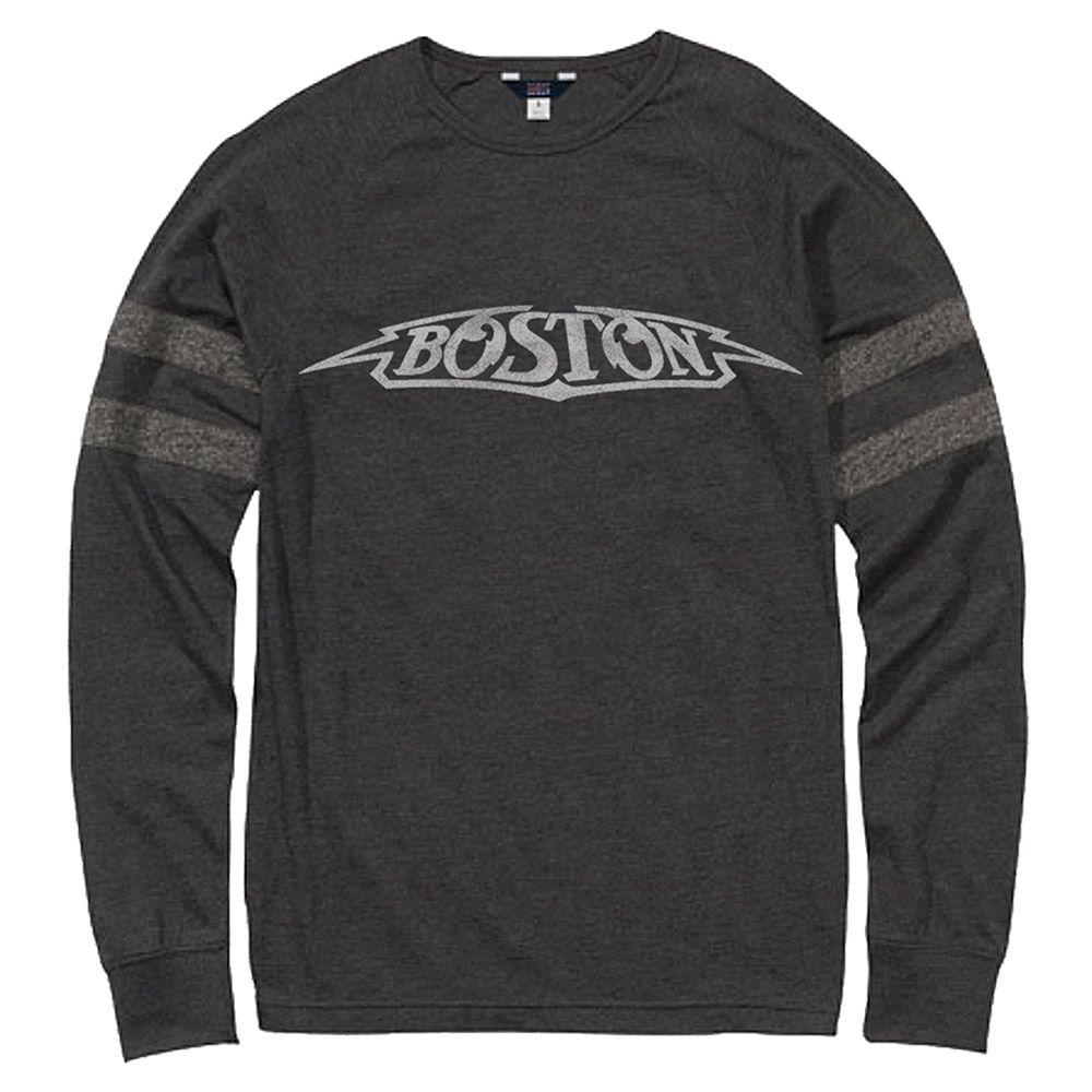 Boston T Logo - Boston Official Store | Boston Logo Long Sleeve Crew T-Shirt