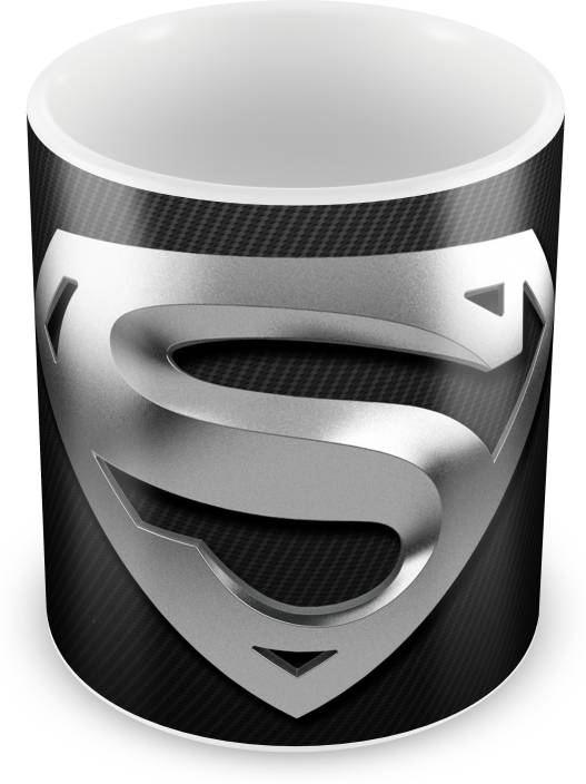 Black and Silver Superman Logo - Creative Superman Logo Black And Silver Ceramic Mug Price in India