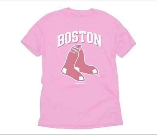 Boston T Logo - Stitches Girls Boston Red Sox Logo T-shirt Pink XL | eBay