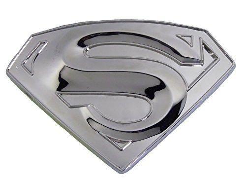 Black and Silver Superman Logo - Belts - Superman logo silver belt buckle | Amazon