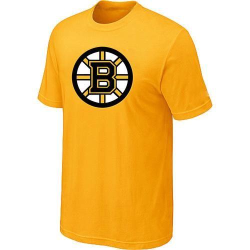 Boston T Logo - NHL Men's Boston Bruins Big & Tall Logo T-Shirt - Yellow