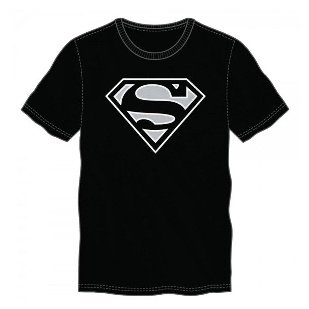 Black Silver Superman Logo - Superman Silver Logo Men's T-Shirt