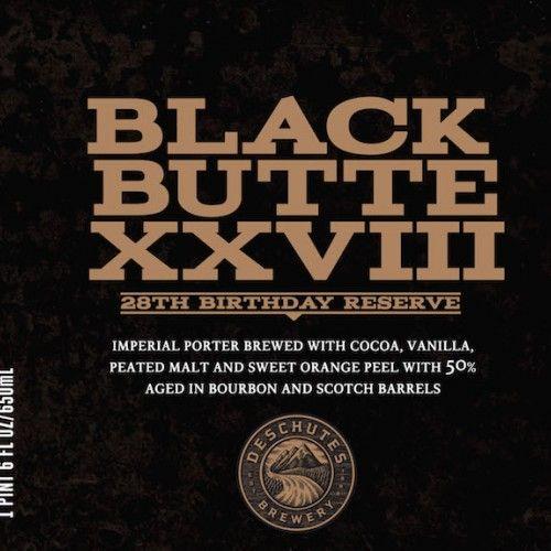 Black Butte Logo - Deschutes Brewery - Black Butte XXVIII - Barrel aged Imperial Porter ...