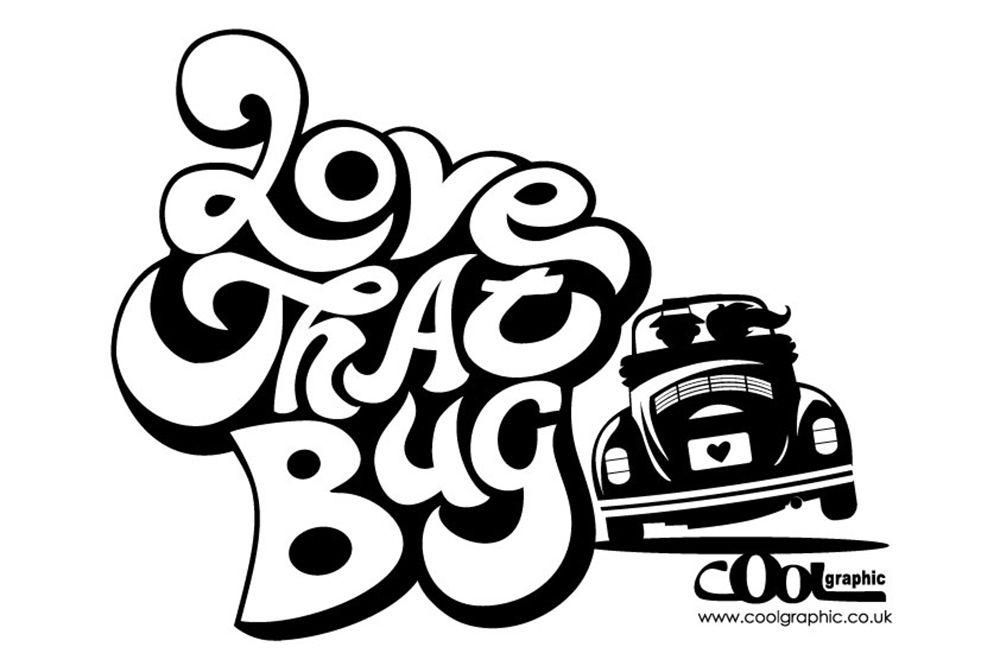 Vintage VW Bug Logo - Retro and Vintage Logo Design