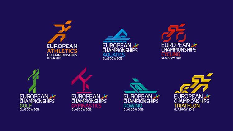 White and Blue People Logo - A colourful star logo for new sports event European Championships ...