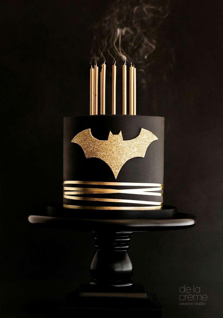 Gold and Black Batman Logo - Minimalist black-and-gold Batman cake - really nice!! | Food in 2019 ...