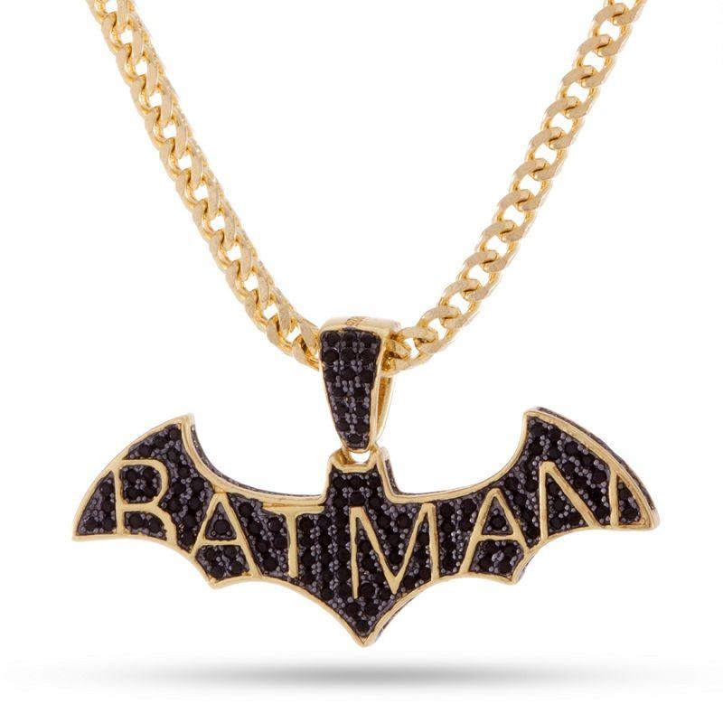 Gold and Black Batman Logo - Batman Logo Black and Gold Necklace