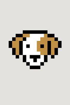 Google Plus in 8 Bit Logo - bit dog. Design yours on noote brick notebook. /en