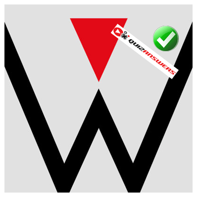 Black And Red W Logo - W With Red Triangle Logo Vector Online 2019