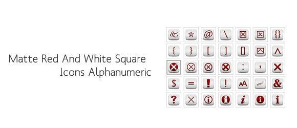 Red and White Square Logo - design deck. Matte Red And White Square Icon Alphanumeric