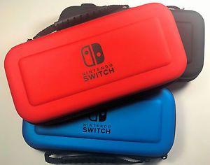 Black And Red W Logo - Red, Blue & Black Nintendo Switch Hard Protective Carrying Cases w