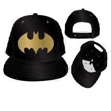 Gold and Black Batman Logo - Batman: Gold Metal Logo Black Snapback Cap [Cap, Hat, Headwear ...