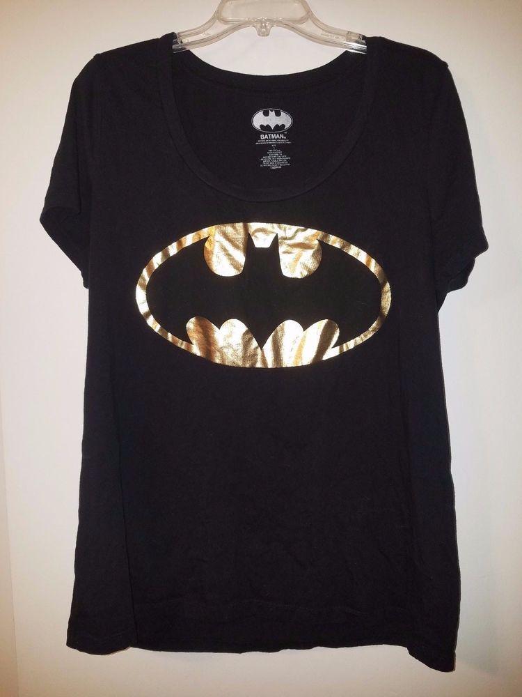 Gold and Black Batman Logo - New Torrid $35 Black Gold Foil Batman Symbol Shirt Size 1 | Swapped ...