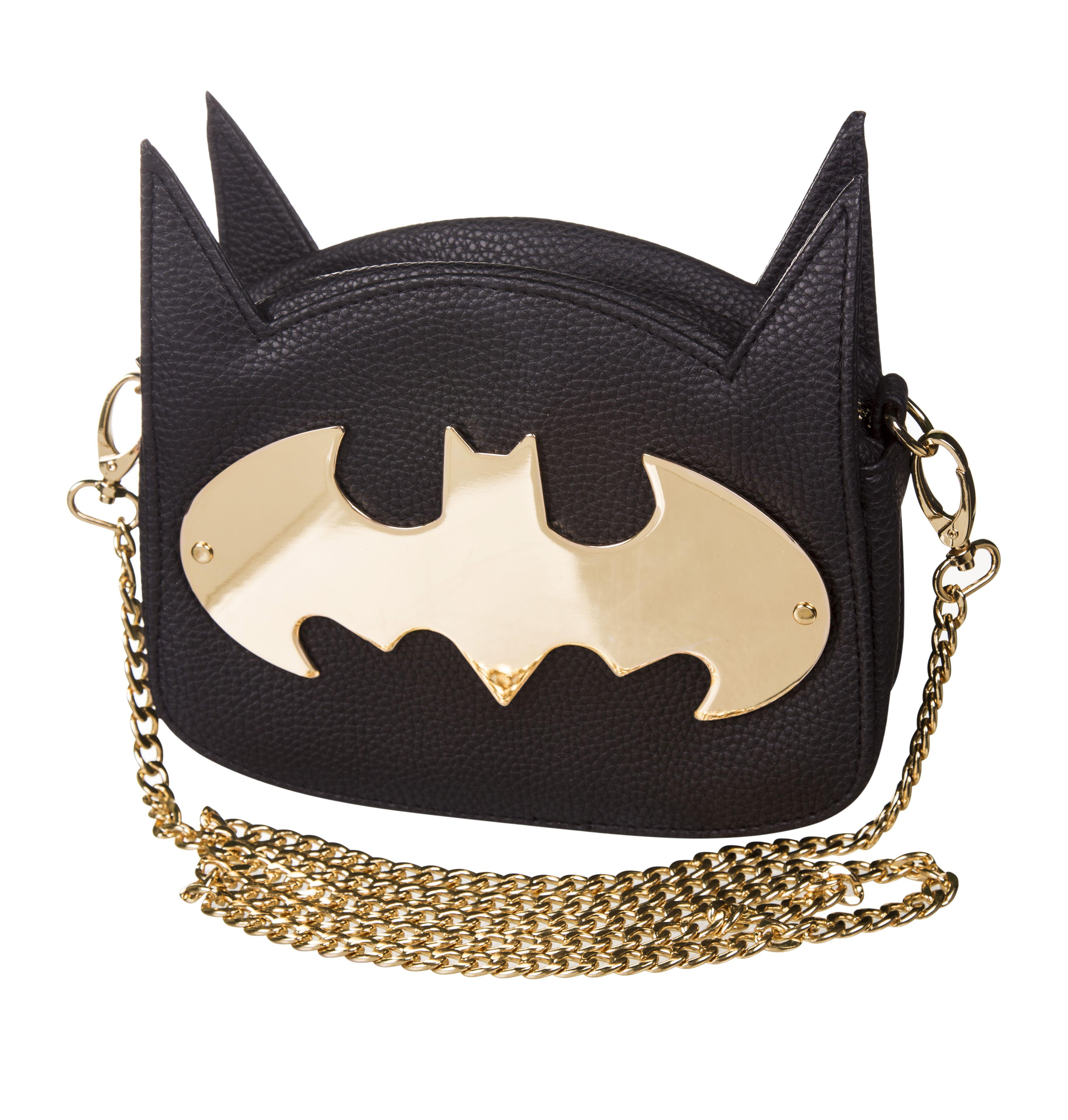 Gold and Black Batman Logo - DC Comics Batman Gotham Gold Cross Body Bag