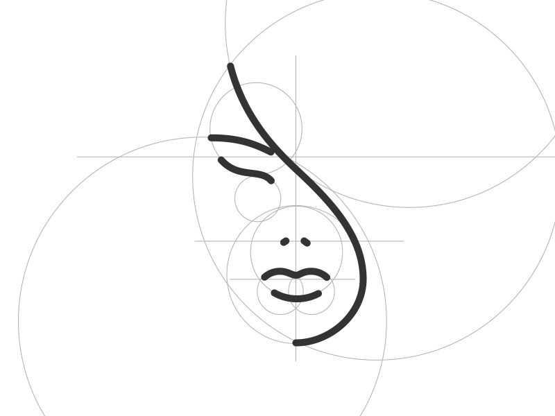 Face in Circle Logo - Woman Portrait Logo. Logo. Logo design, Logos and Logo