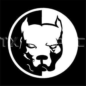 Face in Circle Logo - PITBULL STICKER PIT BULL FACE HEAD CIRCLE SHADE DOG ANIMAL LOVER ...