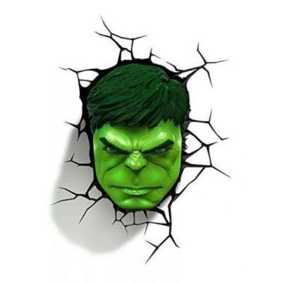 Face in Circle Logo - 3DLightFX Marvel Avengers Hulk Face 3D Deco Light NEW !