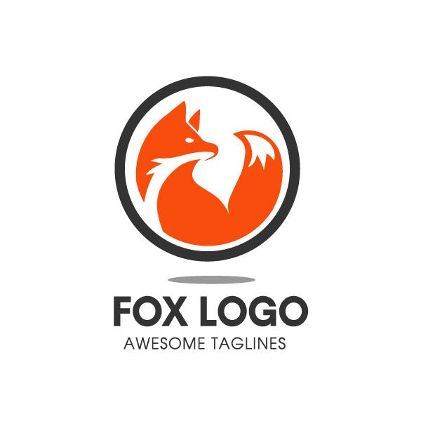 Face in Circle Logo - Fox Circle Logo