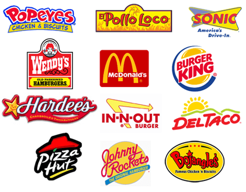 Popular Food Logo - Fast Food Logos 'Imprinted' In Children's Brains
