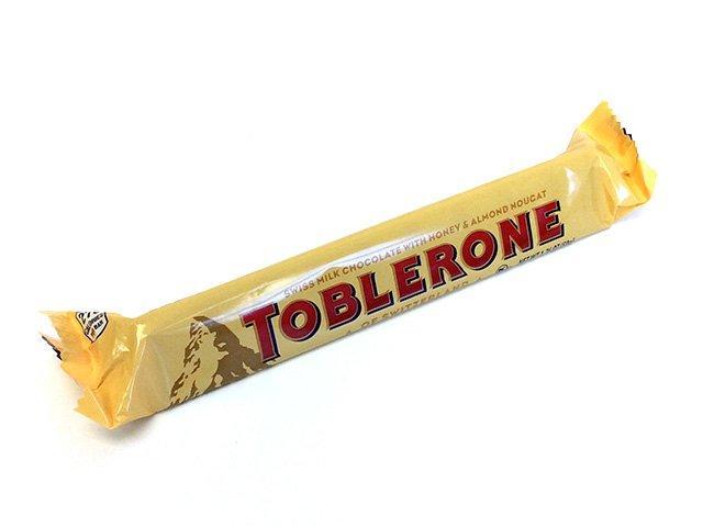 Toblerone Candy Logo - Toblerone 1.76 oz Milk Chocolate Bar - box of 20 - OldTimeCandy.com