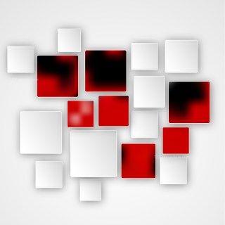 Red and White Square Logo - Abstract Blue Black and White Square Lines Background