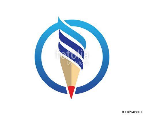 Pen Logo - Pen And Write Logo Office Tools Stock Image And Royalty Free Vector