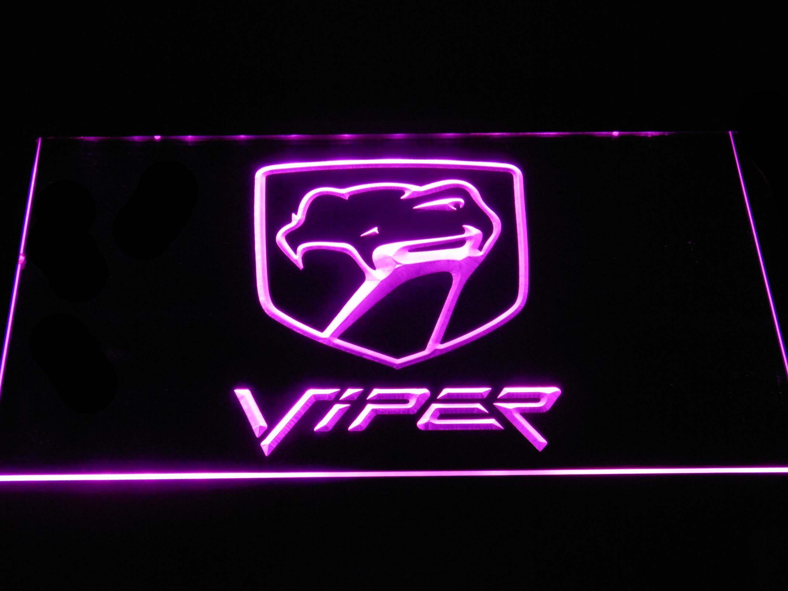 Old Viper Logo - Dodge Viper Old Logo LED Neon Sign. Dodge viper, Viper and Products