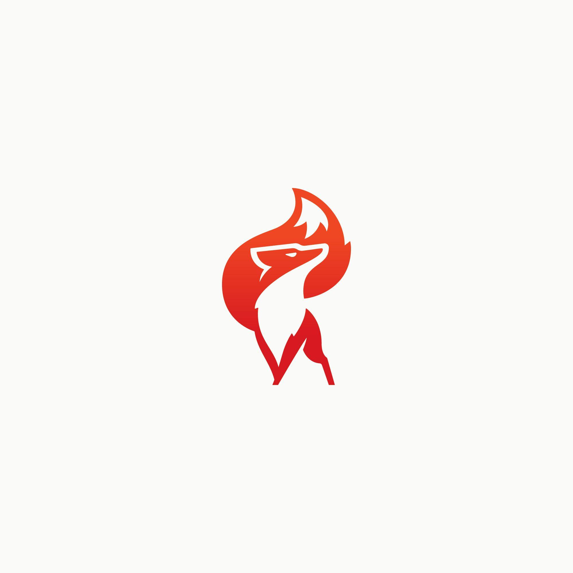 Fox Logo - Modern and elegant fox logo using negative space. Avaiable