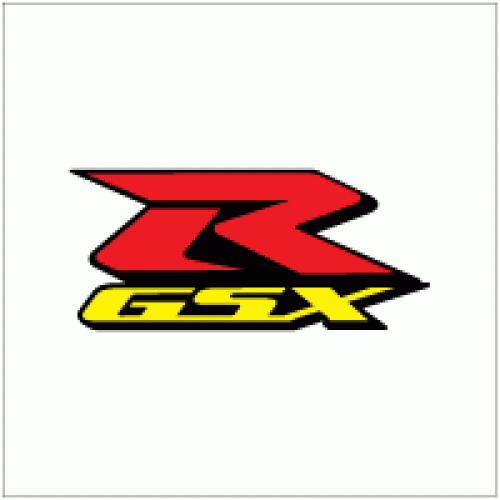 Red and Yellow Suzuki Logo - Suzuki GSX R stickers - Yellow