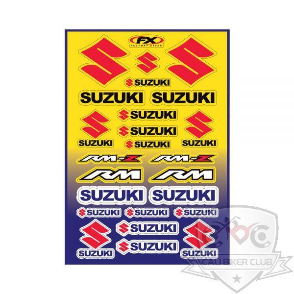Red and Yellow Suzuki Logo - Suzuki Motor - Yellow and Red Sticker Sheet