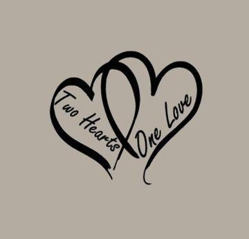 Two Hearts One Love Logo - Second Life Marketplace Hearts Love Decal Wall Art