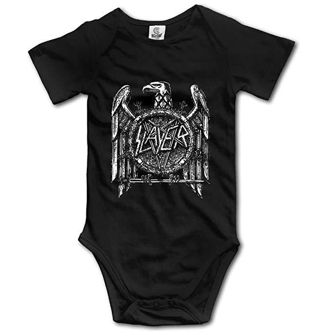 Baby Eagle Logo - Slayer Eagle Logo Baby Onesies Bodysuits: Amazon.ca: Clothing