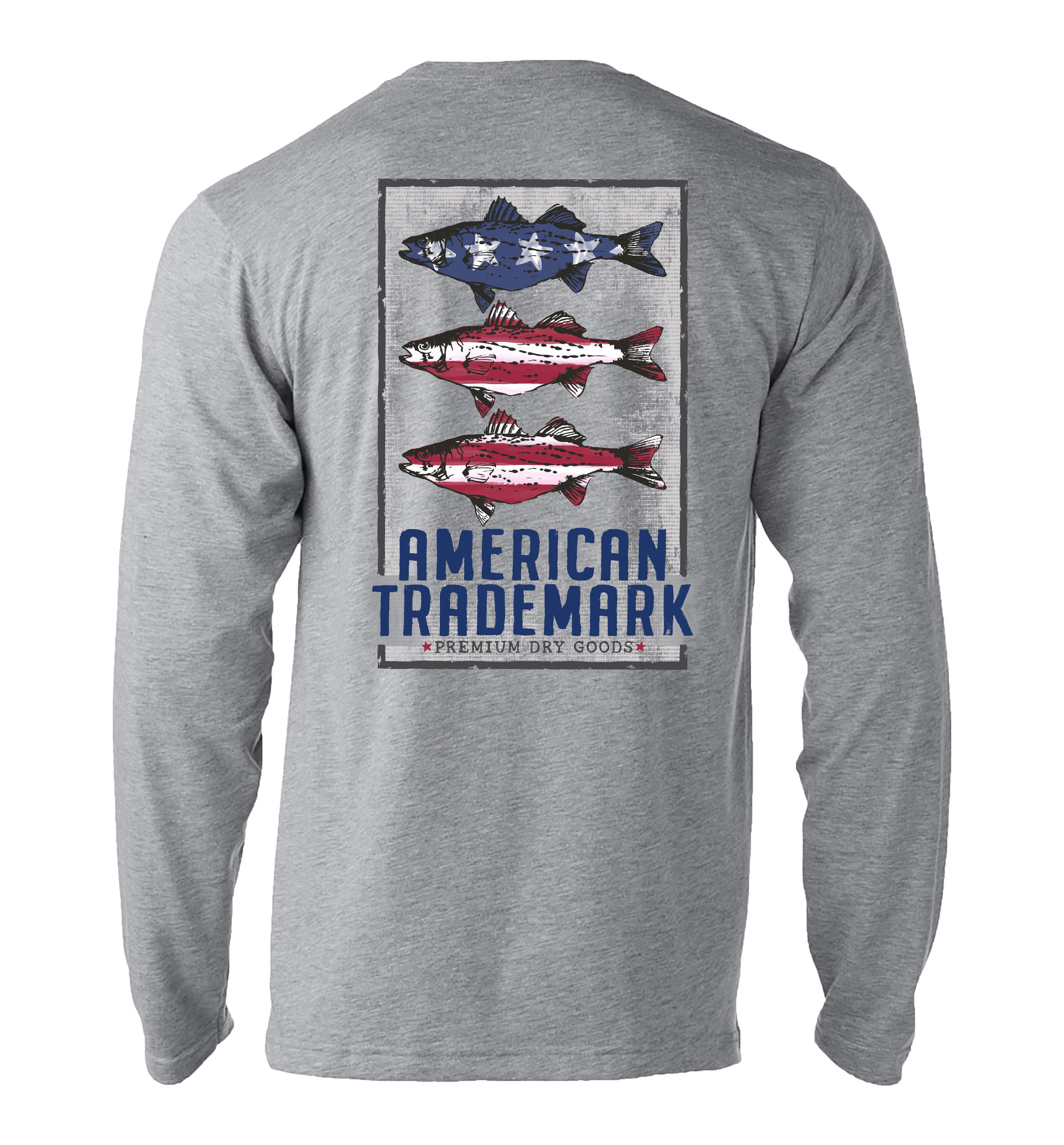 Red White Blue Fish Logo - Red, White, and Blue Fish - Long Sleeve – Southern Fried Cotton