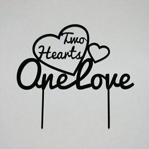 Two Hearts One Love Logo - Two Hearts One Love Acrylic Cake Topper, Wedding, engagement cake ...