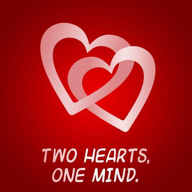 Two Hearts One Love Logo - Two Hearts One Mind Free Domain Picture