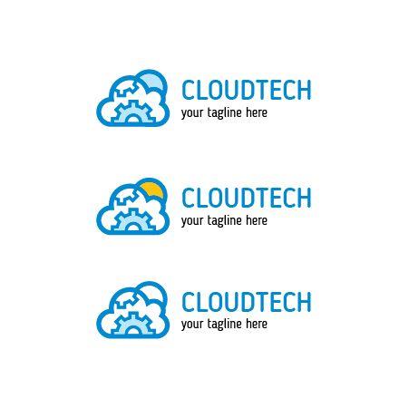 Cloud Technology Logo - Cloud Data Technology Logo Template