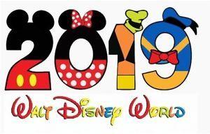 Disney 2019 Logo - DISNEY 2019 WALT DISNEY WORLD MICKEY ****FABRIC T SHIRT IRON ON