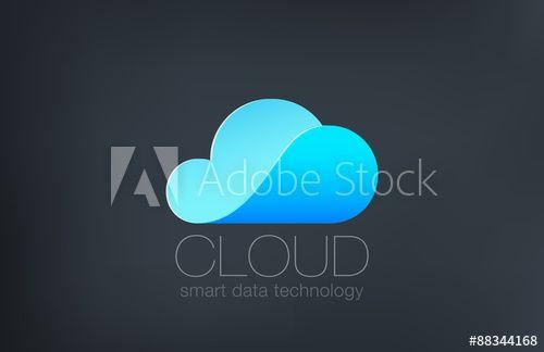 Cloud Technology Logo - Cloud computing Logo design. Creative technology logotype this