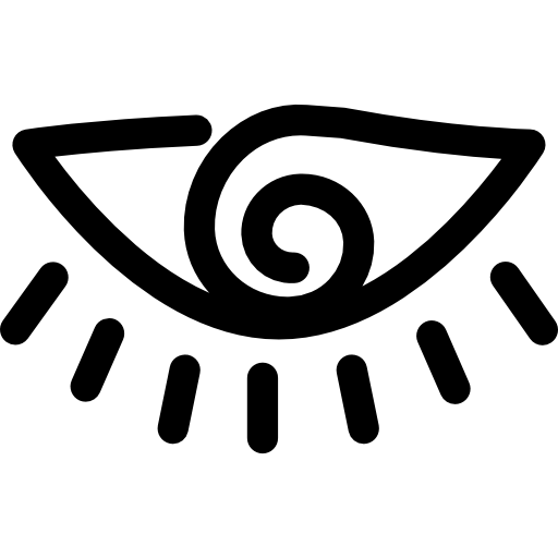 Eye Shape with Logo - Human body eye shape with a spiral iris Icon