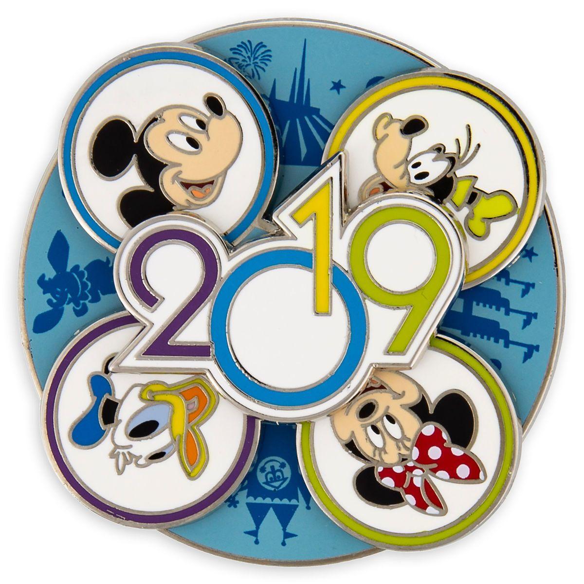 Disney 2019 Logo - Mickey Mouse and Friends Walt Disney World Spinner Pin