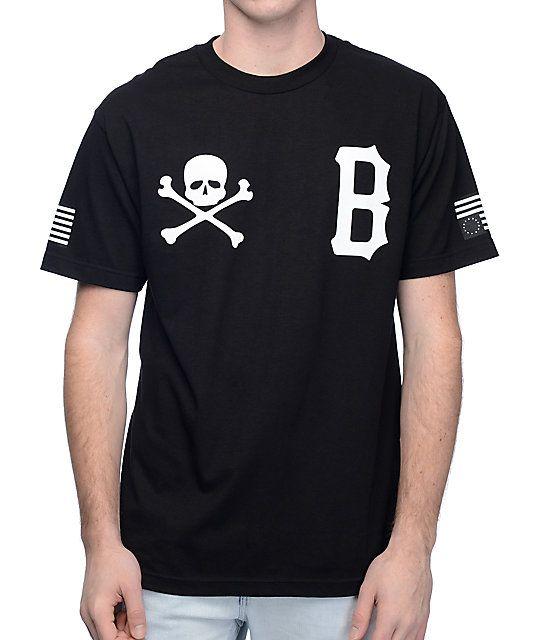 Black Scale Logo - Black Scale Skull & B Logo Black T Shirt