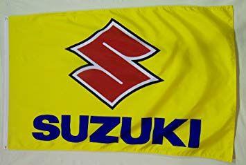 Red and Yellow Suzuki Logo - Amazon.com : Suzuki Motorcycle Flag 3' X 5' Moto Bike Indoor Outdoor ...