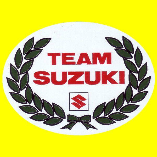 Red and Yellow Suzuki Logo - Team Suzuki Sticker | Vintage Suzuki