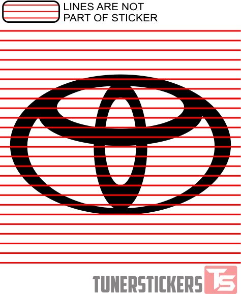 Red Toyota Logo - Toyota Logo - Tuner Stickers