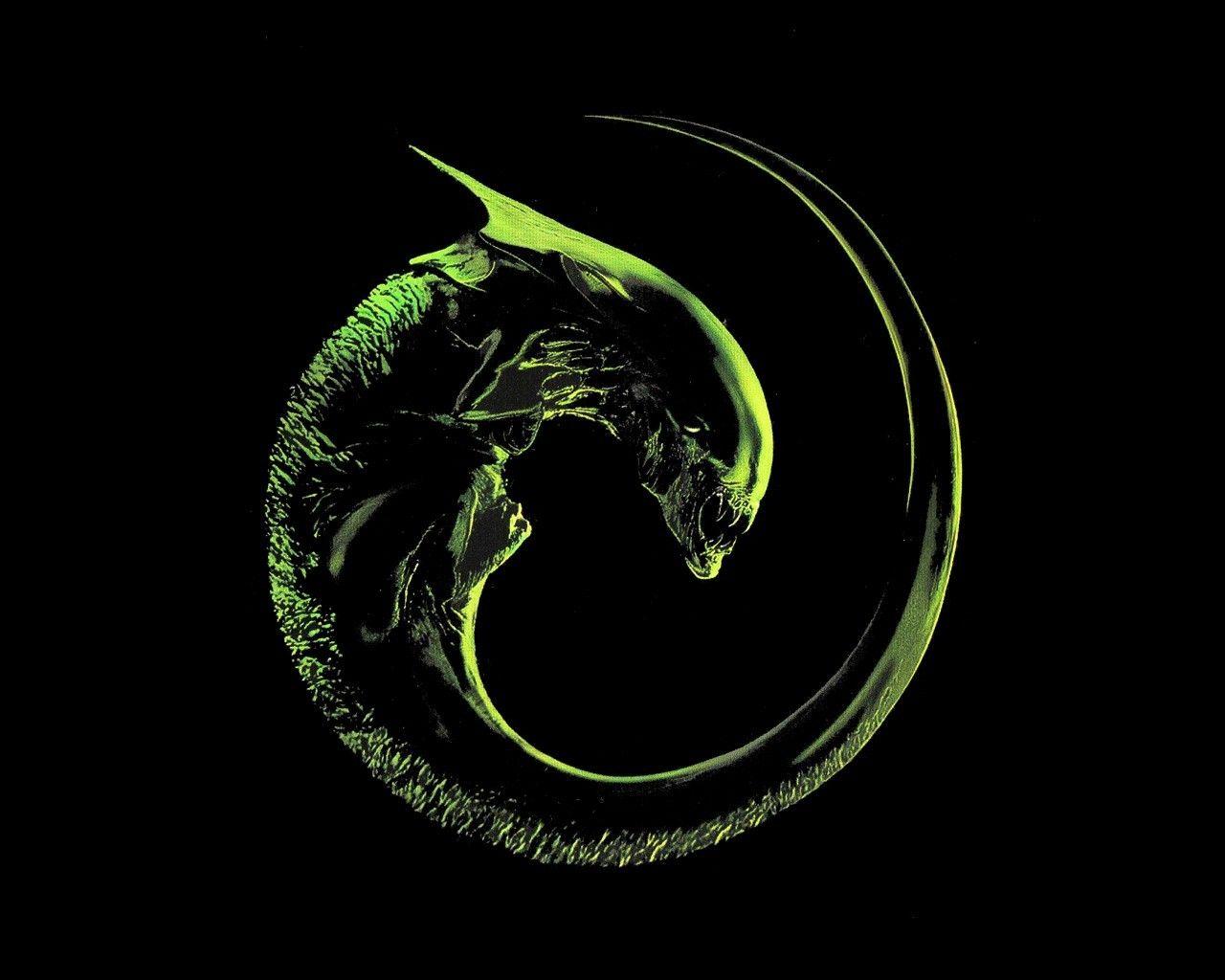 Alien Computer Logo - Wallpaper : illustration, spiral, logo, circle, Alien movie, aliens