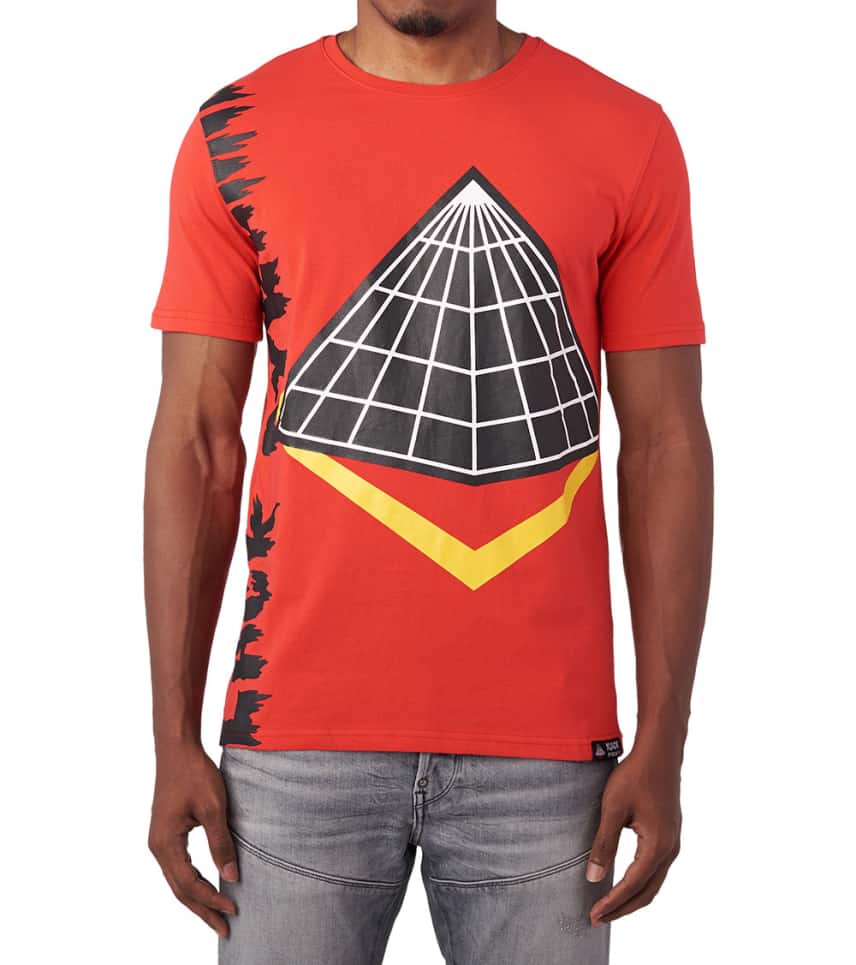 Black Pyramid Clothing Logo - Black Pyramid Big Logo Pyramid Ss Tee (Red)-RED