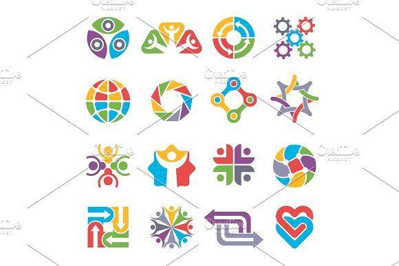 Shapes and a Circle Logo - Circle logo shapes. Community group ~ Graphics ~ Creative Market