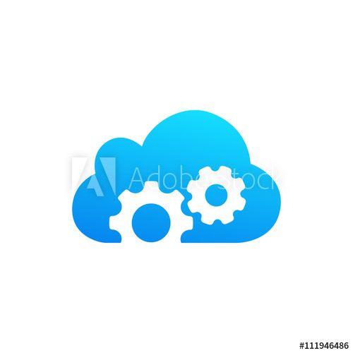 Cloud Technology Logo - Cloud computing and storage vector logo. Technology design template